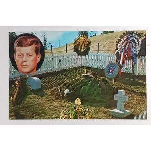 John F Kennedy Postcard 35th USA President Eternal Flame Arlington Cemetary